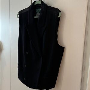 Lauren Ralph Lauren Double-Breasted Black Vest